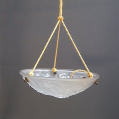 Art Deco Plafonnier by  Verrerie D'Art Degué