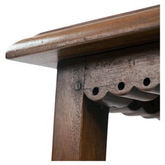 Art Deco plant stand wooden pedestal, The Netherlands 1920s