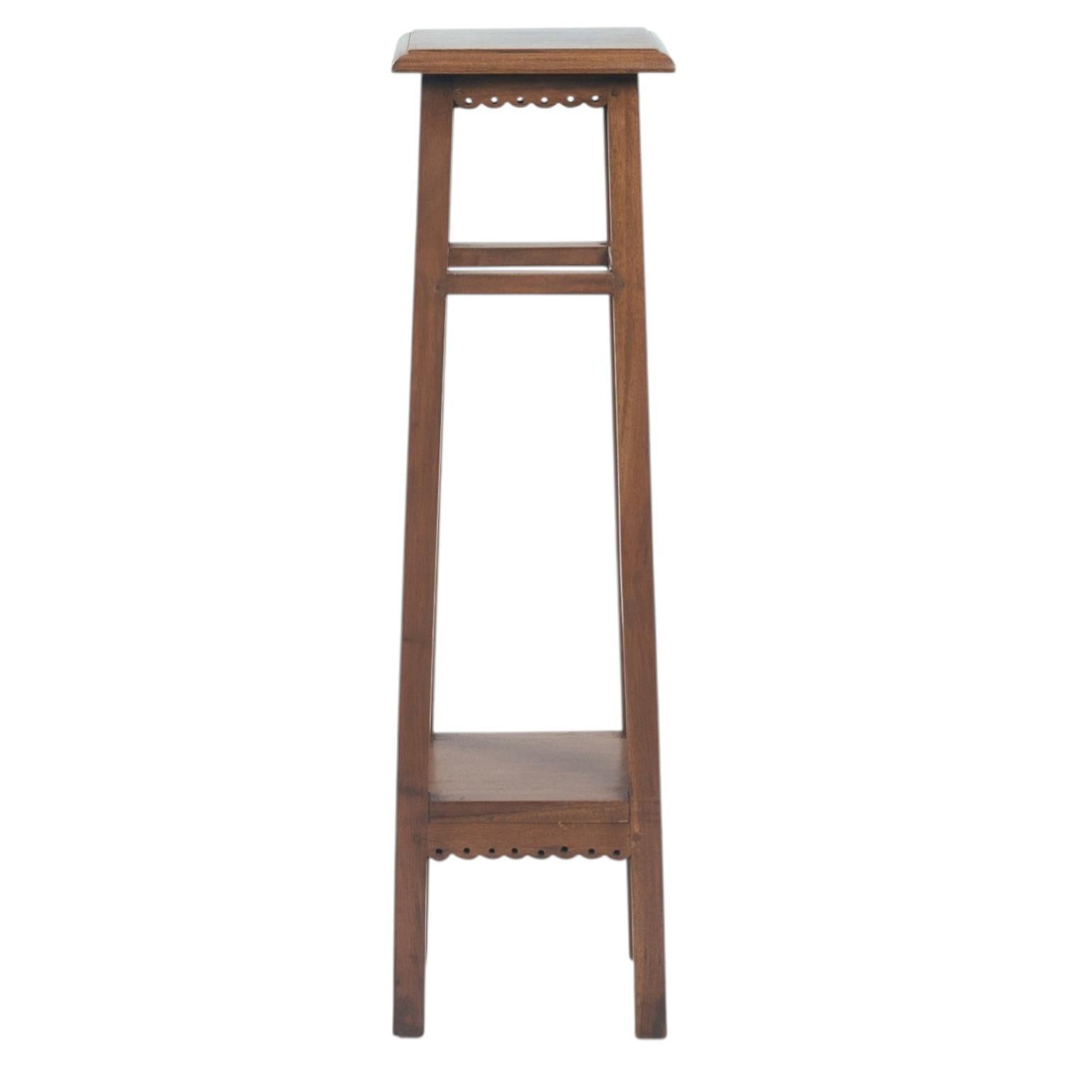 Art Deco plant stand wooden pedestal, The Netherlands 1920s