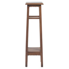 Art Deco plant stand wooden pedestal, The Netherlands 1920s