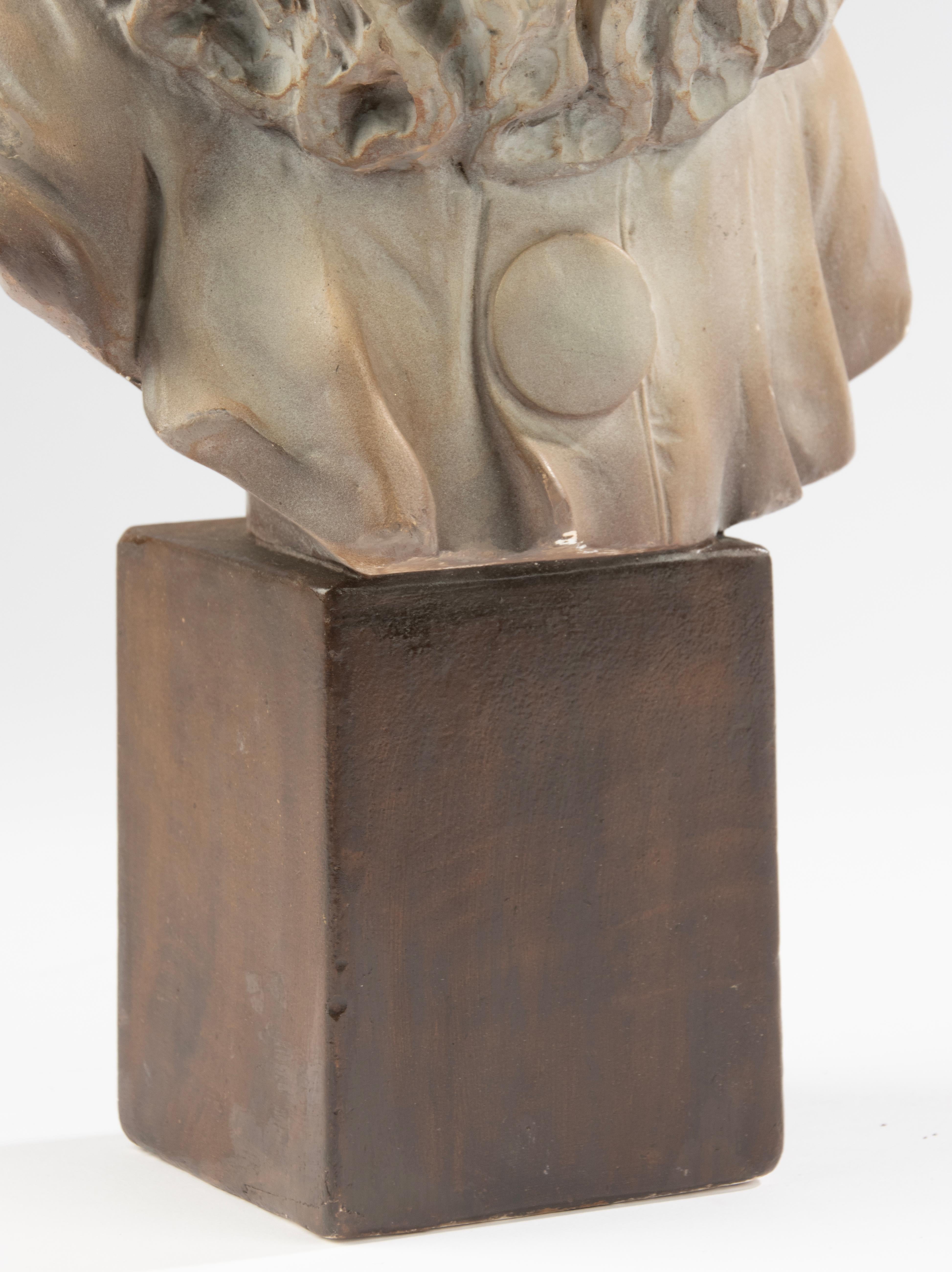 Busto in gesso di un giovane Pierrot in stile Art Déco -  Giuseppe Carli in vendita 8