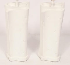 Art Deco Plaster Lamps 1940s Serge Roche Style Mid Century Modern Glamour