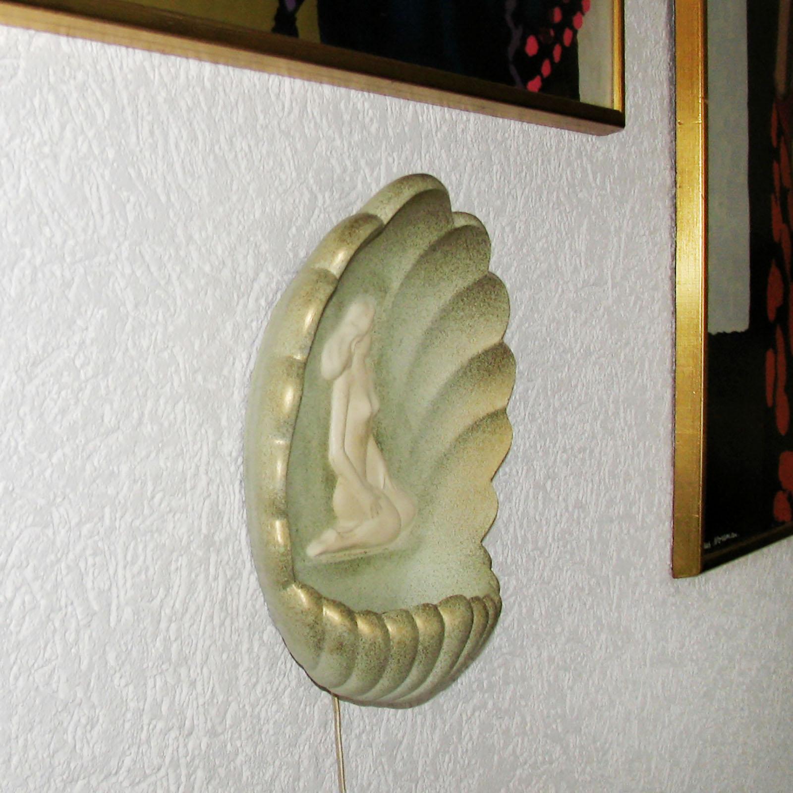 Art Deco Plaster Sconce Wall Light 1