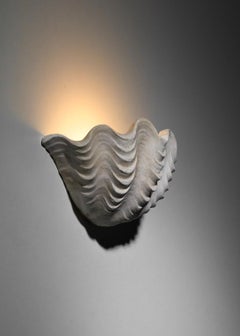 Applique Art Déco en coquille de plâtre dans le style de Serge Roche