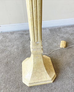 Art Deco Plaster Torchiere Floor Lamp