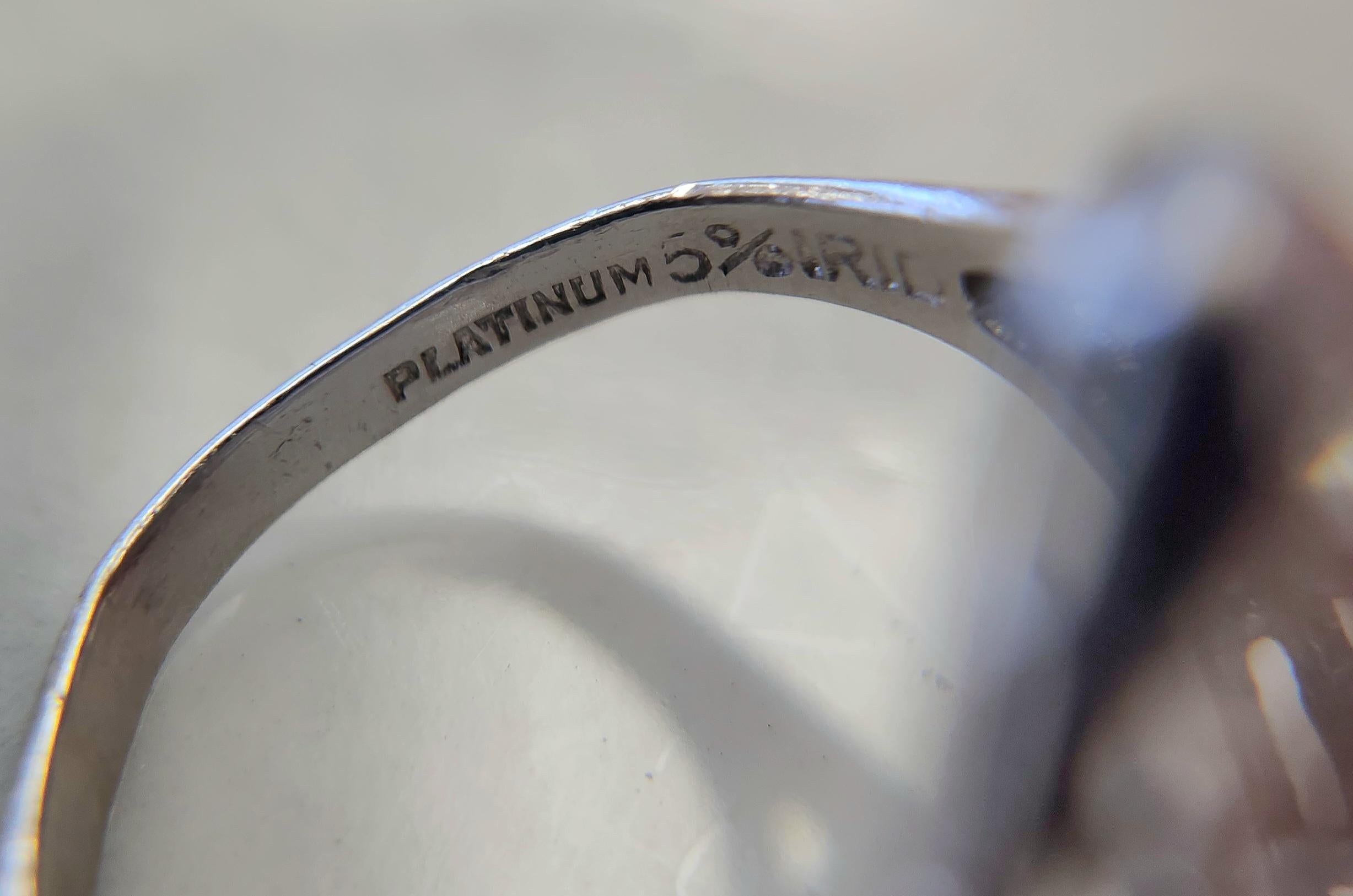 Art Deco Platin 0,30 Karat Diamant Filigraner Ring im Angebot 1