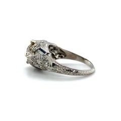 Art Deco Platinum 1.31ct Diamond Ring GIA Report