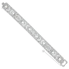 Art Deco Platinum 14 Carat Diamond Total Weight Bracelet