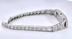 Art Deco Platinum 14K White Gold Diamond Bracelet