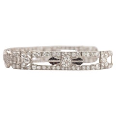Art Deco Platinum 16.26 Cttws Diamond Bracelet