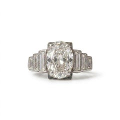 Art Deco Platinum & 2.50ct Marquise Diamond Ring