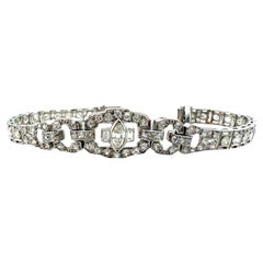 Art Deco Platinum 2.8 Carat Diamond Bracelet