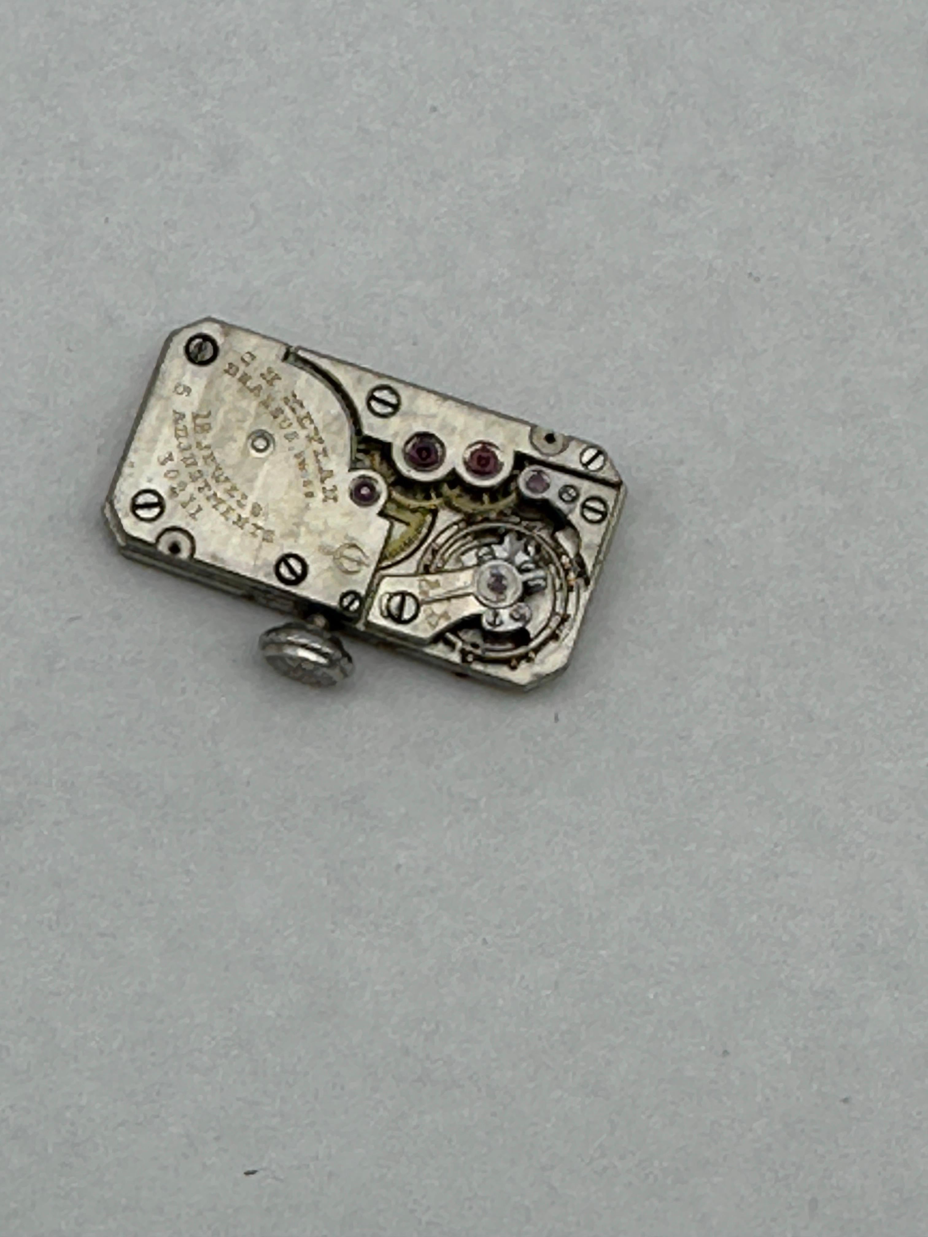 Art Deco Platinum 3.50Ct Diamond Watch VS-F 18-Jewell Manual Wind 8