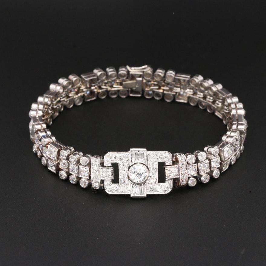 Art Deco Platinum 7.29 CTW Diamond Bracelet

Style:	Art Deco
Materials:	Platinum
Bracelet Length:	6.75