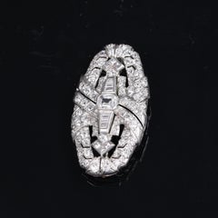Art Deco Platinum and Diamond Brooch, 1930s