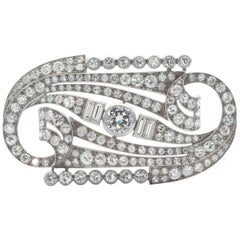 Art Deco Platinum and Diamond Brooch