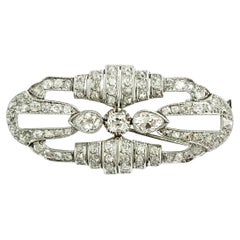 Art Deco Platinum and Diamond Brooch