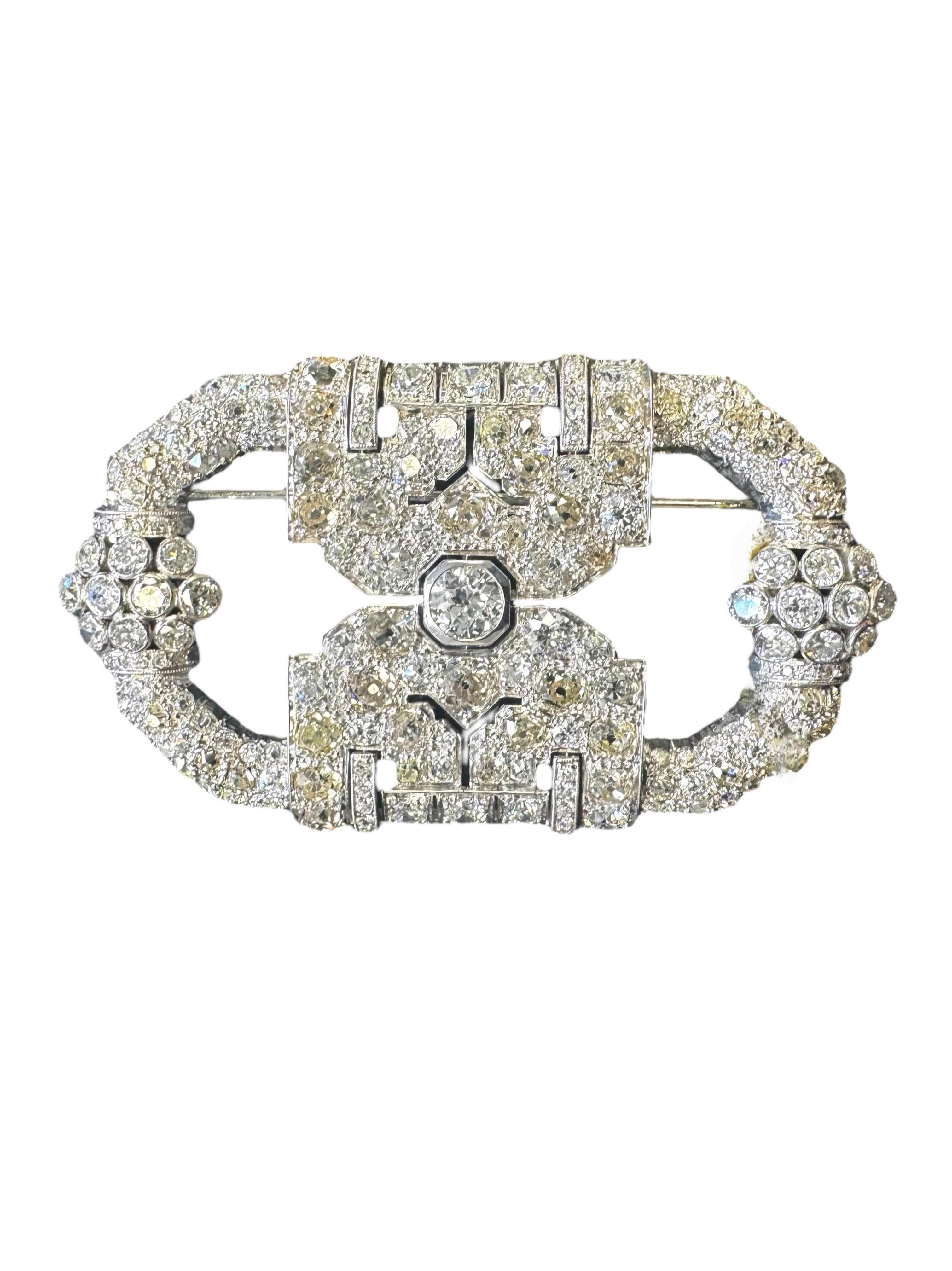 Art Deco Platinum and Diamond Brooch