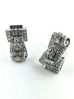 Art Deco Platinum and Diamond Cuff