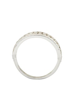 Art Deco Platinum and Diamond Double Row Ring