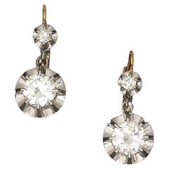 Art Deco Platinum And Diamond Earrings