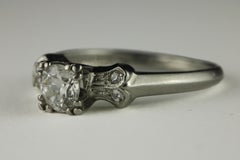 Art Deco Platinum and Diamond Engagement Ring