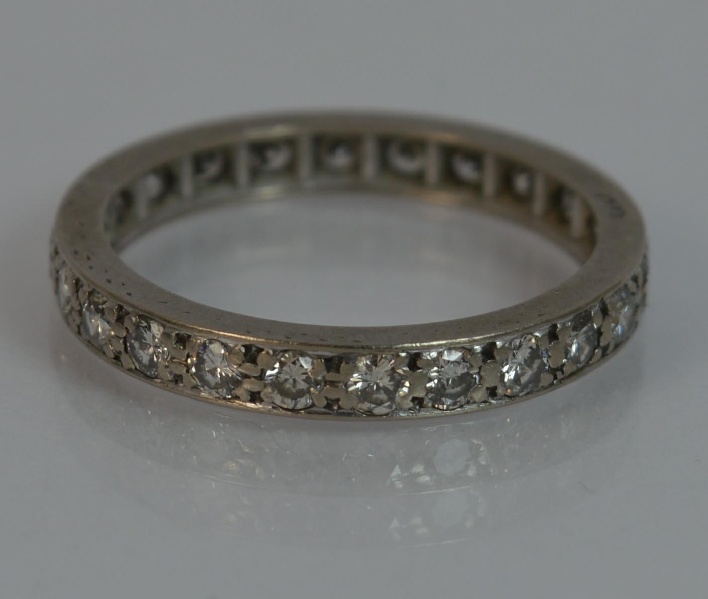 Art Deco Platinum and Diamond Full Eternity Stack Ring 2