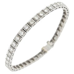 Bracciale Art Line in platino e diamanti 4ctw