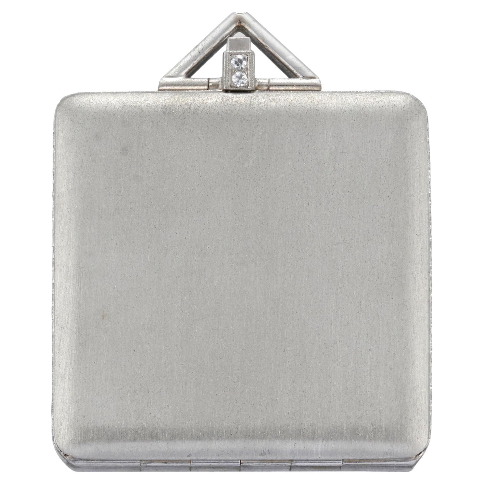 Art Deco Platinum And Diamond Locket