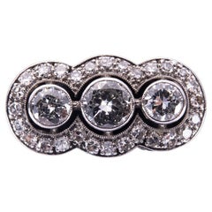 Anello Art Deco in platino e diamanti, anni '20