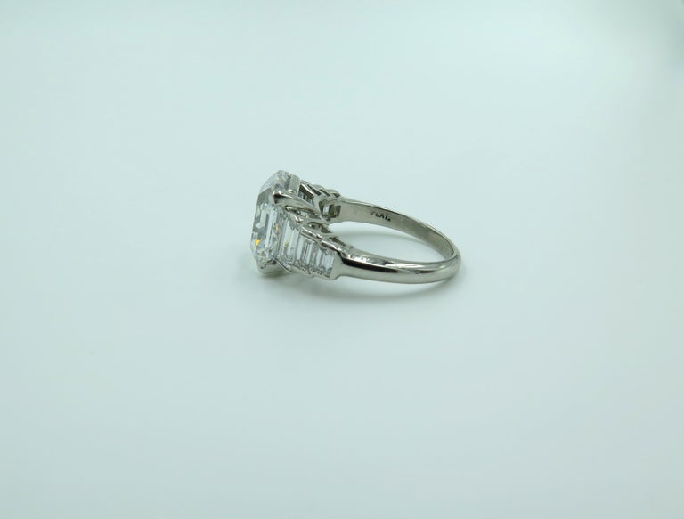 Art Deco Platinum and Diamond Ring For Sale at 1stDibs
