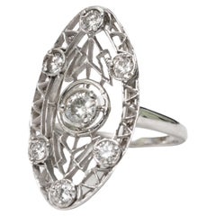 Art-Déco-Ring aus Platin und Diamant