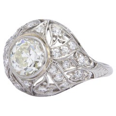 Vintage Art Deco Platinum and Diamond Ring