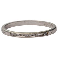 Art Deco Platinum and Diamond Wedding Band