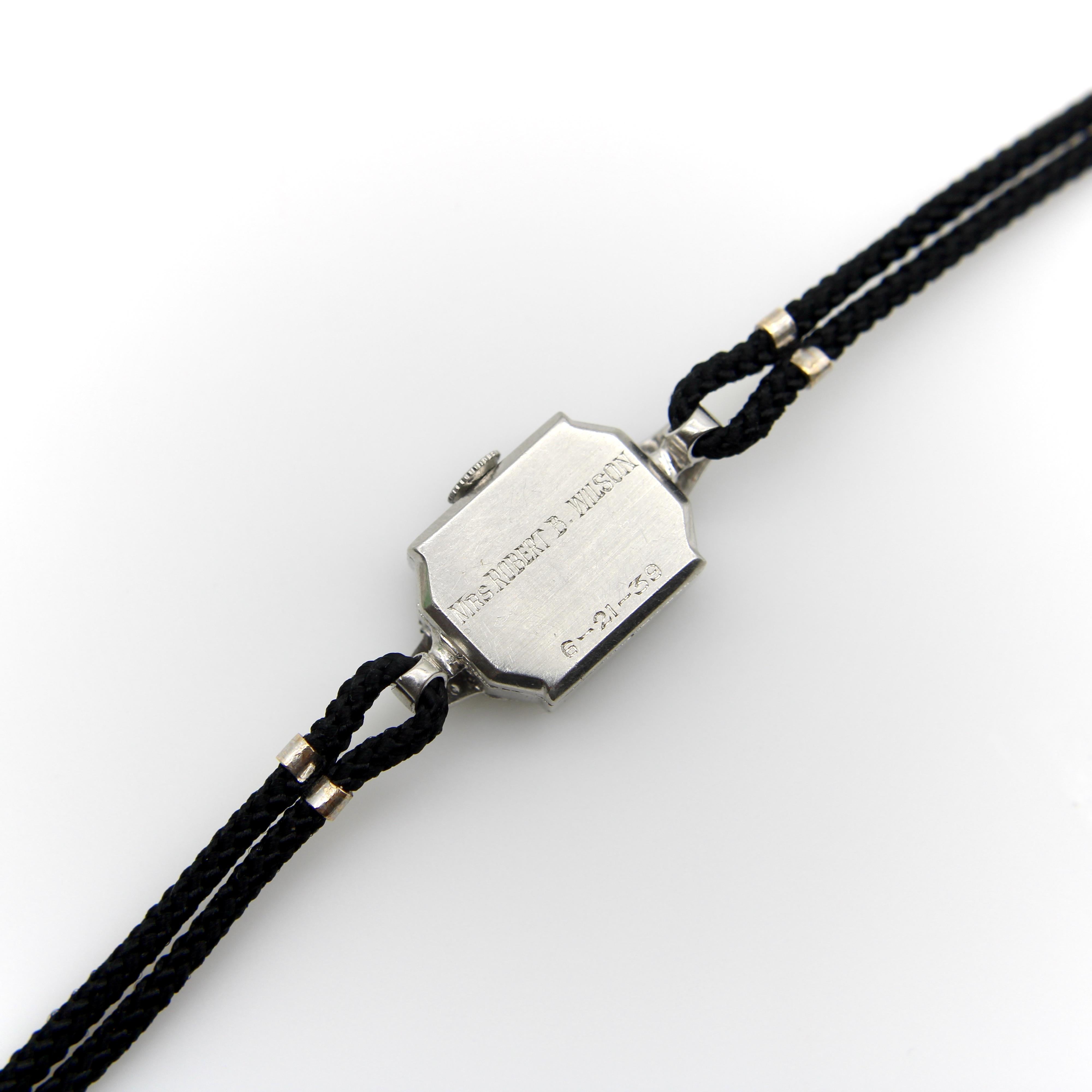 Montre-bracelet Art déco en platine et diamants par Concord en vente 4