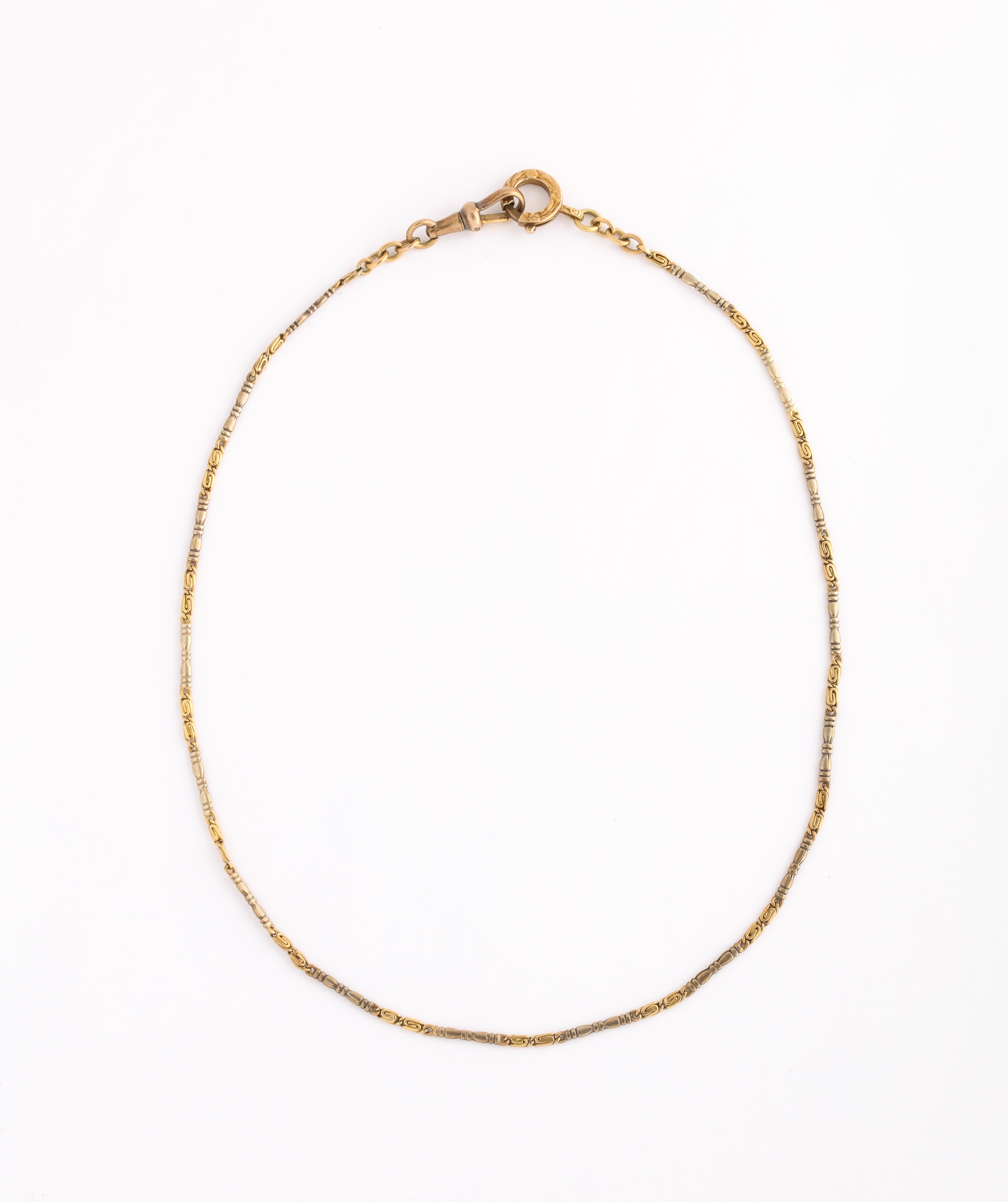 Art-déco-Uhrkette aus Platin und Gold, ca. 1920er Jahre für Damen oder Herren