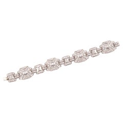 Vintage An Art Deco Diamond Bracelet Circa 1930 Of Geometric Design