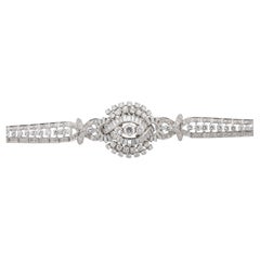 Bracciale Art Deco in platino con circa 13 carati di diamanti