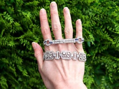 Art Deco Platinum Bracelet with Sapphire and Diamonds, Circa 1925