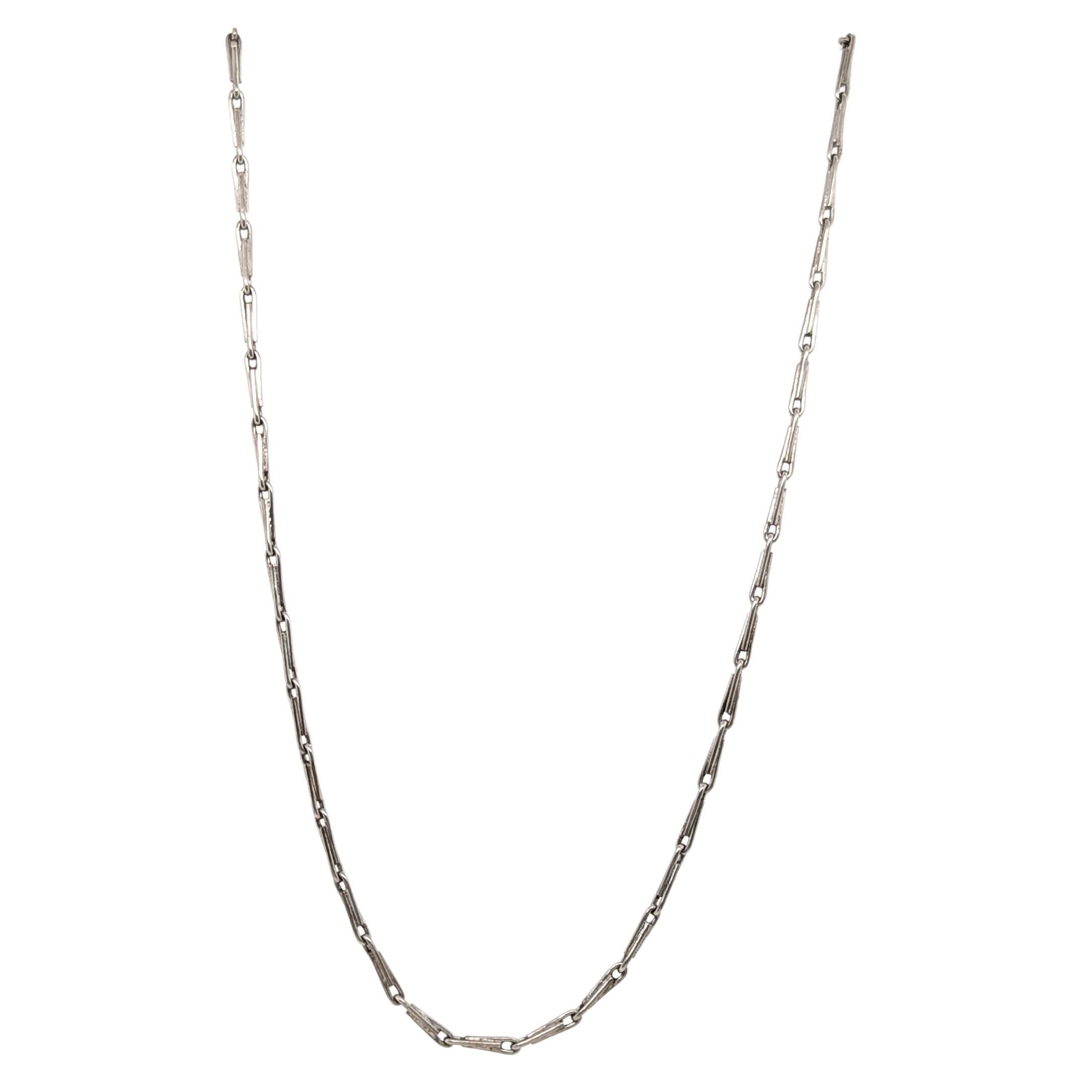 Art Deco Platinum Chain Necklace 24 Inches Antique Vintage Original 1920's-1930'