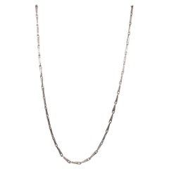Art Deco Platinum Chain Necklace 24 Inches Antique Vintage Original 1920's-1930'
