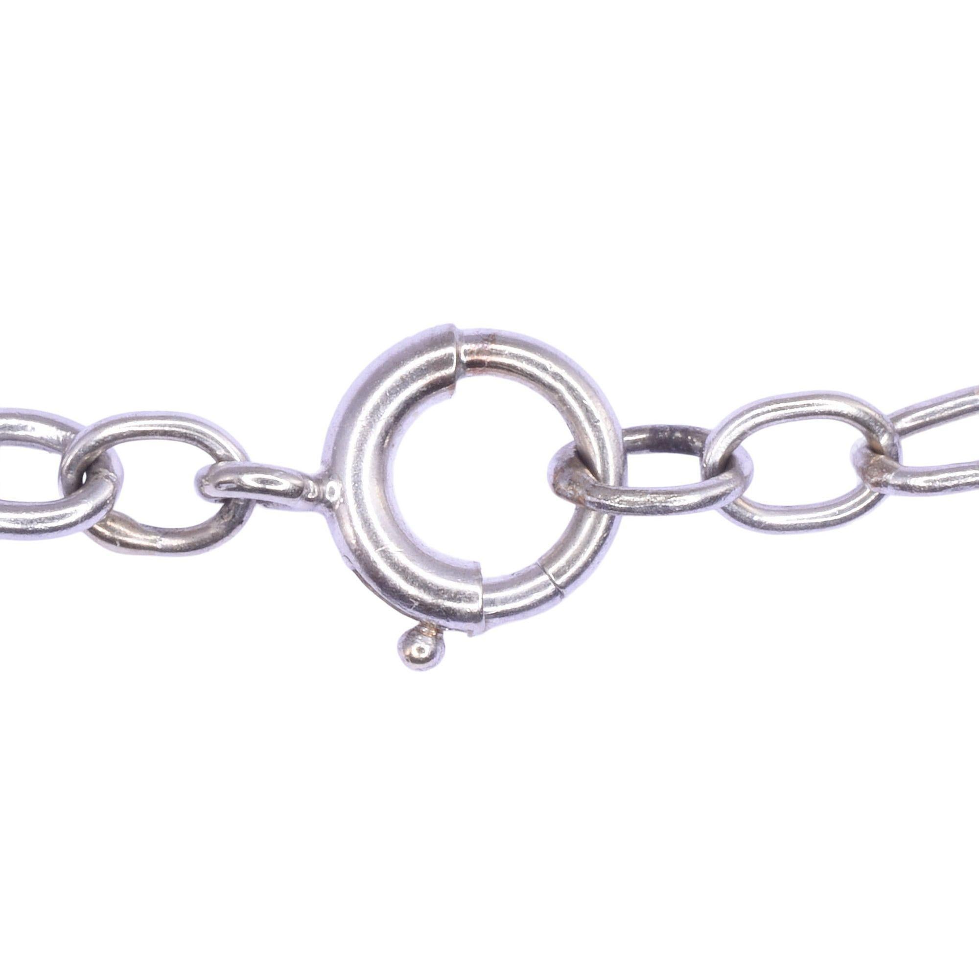 Women's Art Deco Platinum Charm Bracelet For Sale