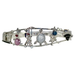 Charms in platino Art Deco su bracciale