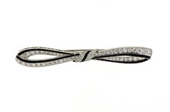 Art Deco Platinum Diamond and Onyx Brooch