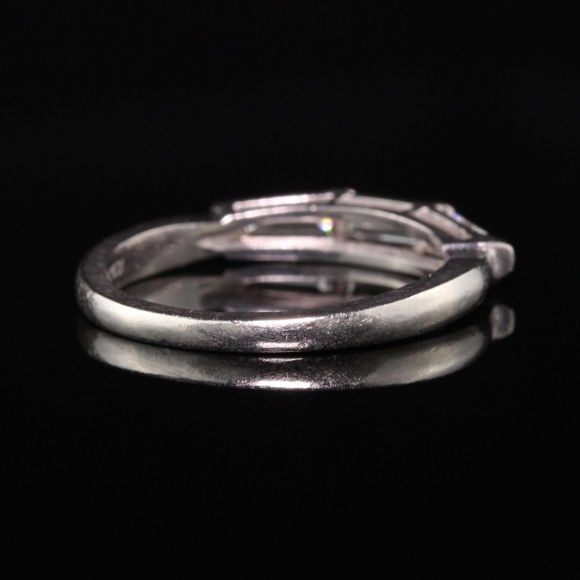 3 stone baguette wedding band