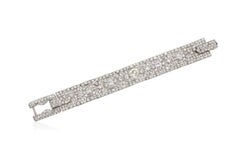 Art Deco 1920s Beautiful Diamond and Platinum Strap Bracelet