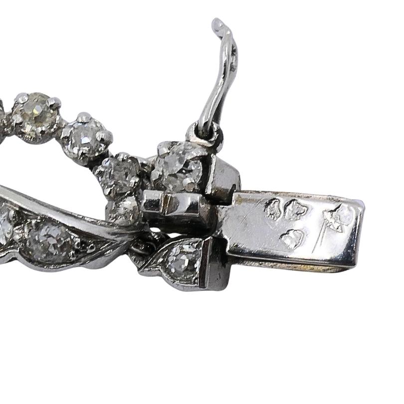 Bracelet Art déco en platine et diamants en vente 6