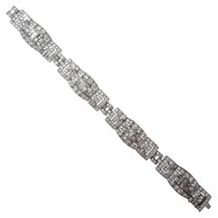 Bracciale Art Deco in platino con diamanti