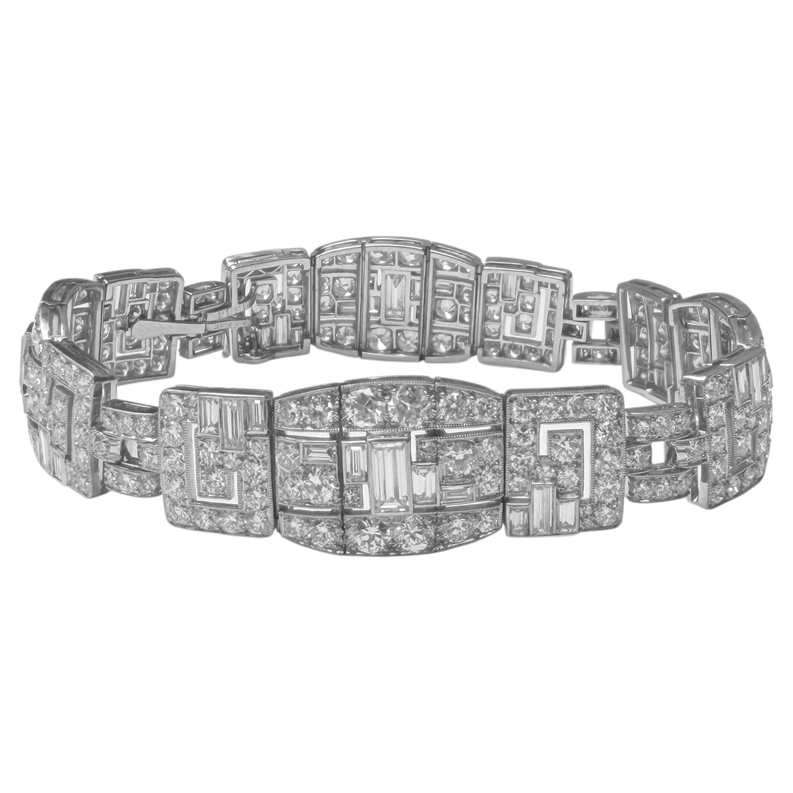 Art Deco Platinum Diamond Bracelet