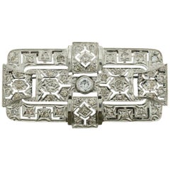 Spilla di diamante in platino Art Deco, anni '30 circa